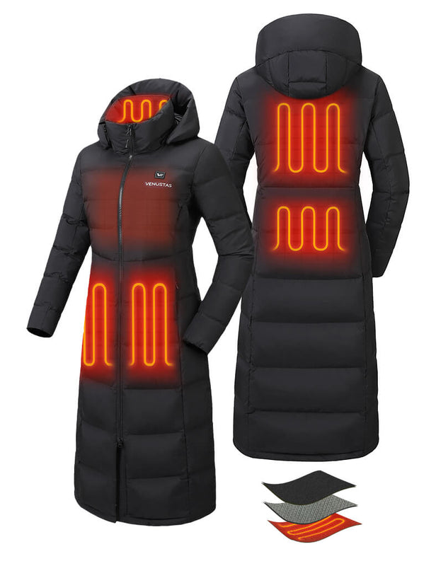 [Open Box] Women's Maxi Heated Recycled Down Jacket 7.4V, EW74