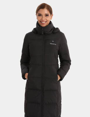Women's Maxi Heated Recycled Down Jacket 7.4V