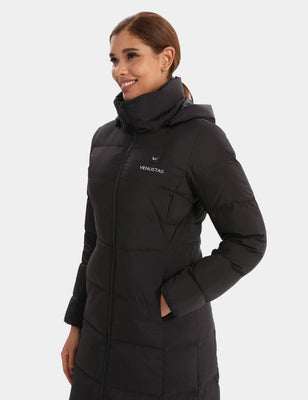 Women's Maxi Heated Recycled Down Jacket 7.4V