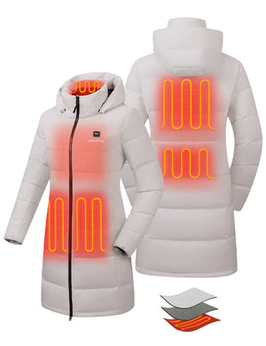 Women’s Heated Recycled Down Jacket 7.4V, EW72 hover