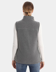 Women’s Heated Recycled Fleece Vest 7.4V - Grey/ White/ Black