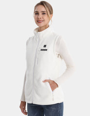 Women’s Heated Recycled Fleece Vest 7.4V - Grey/ White/ Black