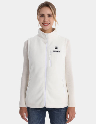 Women’s Heated Recycled Fleece Vest 7.4V, EW22 - White
