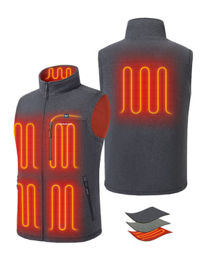 Men’s Heated Recycled Fleece Vest 7.4V, EM21 hover