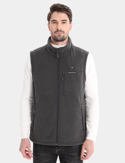 Men’s Heated Recycled Fleece Vest 7.4V, EM21 - Dark Grey