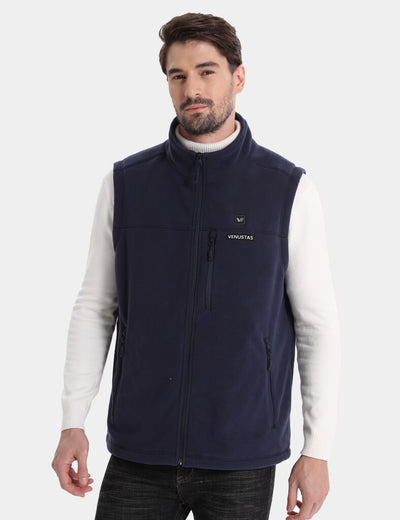 Men’s Heated Recycled Fleece Vest 7.4V, EM21 - Navy