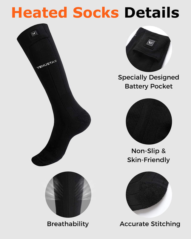Unisex Heated Socks 7.4V (with Half-Foot Coverage)