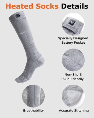 Unisex Heated Socks 7.4V (with Half-Foot Coverage)