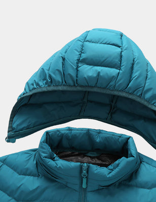 Heated Jacket With Dual Control Button 7.4V For Unisex, U9001 by Venustas quilted heated jacket in blue with dual control
