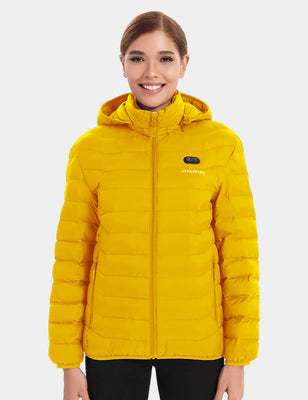 Heated Jacket With Dual Control Button 7.4V For Unisex, U9001 Venustas heated jacket in yellow with dual control button