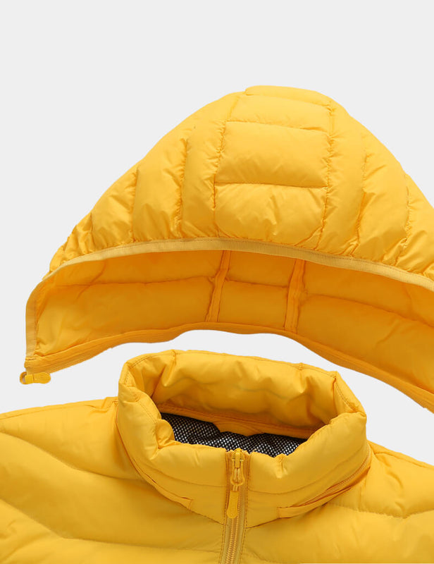 Heated Jacket With Dual Control Button 7.4V For Unisex, U9001 Venustas heated puffer jacket in yellow, dual control 7.4V
