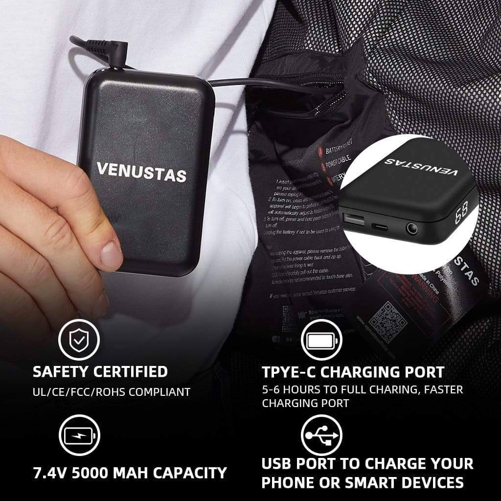 Venustas [2021 NEW] Men’s Heated Down Vest 7.4V