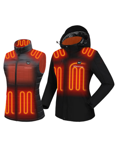[Bundle] Women's Heated Jacket 7.4V & Women's Heated Vest 7.4V