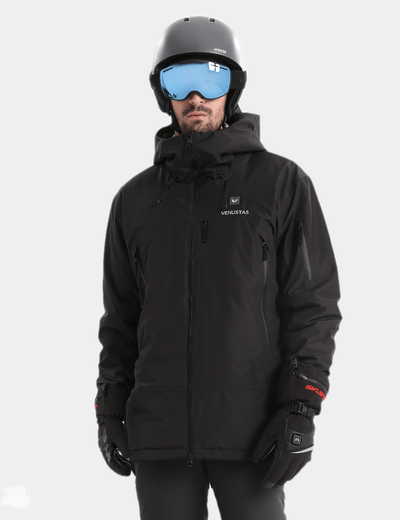 Men's 3L Waterproof Heated Ski & Snow Jacket 12V, M43 - Black
