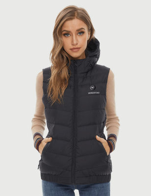 [Open Box] Women's Heated Down Vest 7.4V With Detachable Hood, W2119
