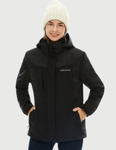 [Open Box] Women's 3-in-1 Heated Jacket 7.4V with Heating Pockets, W2166 - Black