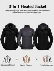 Women's 3-in-1 Heated Jacket 7.4V with Heating Pockets