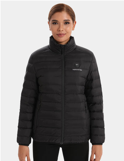 Women's Heated Lightweight Puffer Jacket 7.4V, W48 [Final Sale] - Black