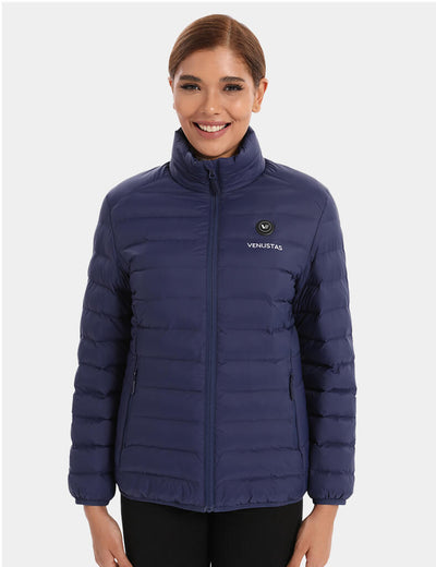 Women's Heated Lightweight Puffer Jacket 7.4V, W48 [Final Sale] - Navy