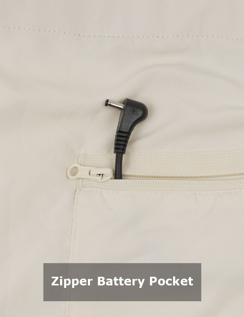 Zipper Battery Pocket