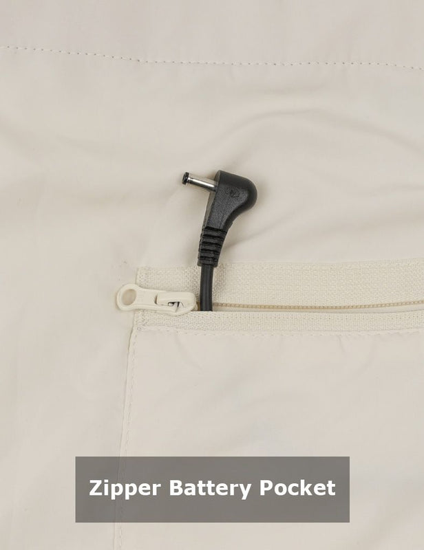 Zipper Battery Pocket