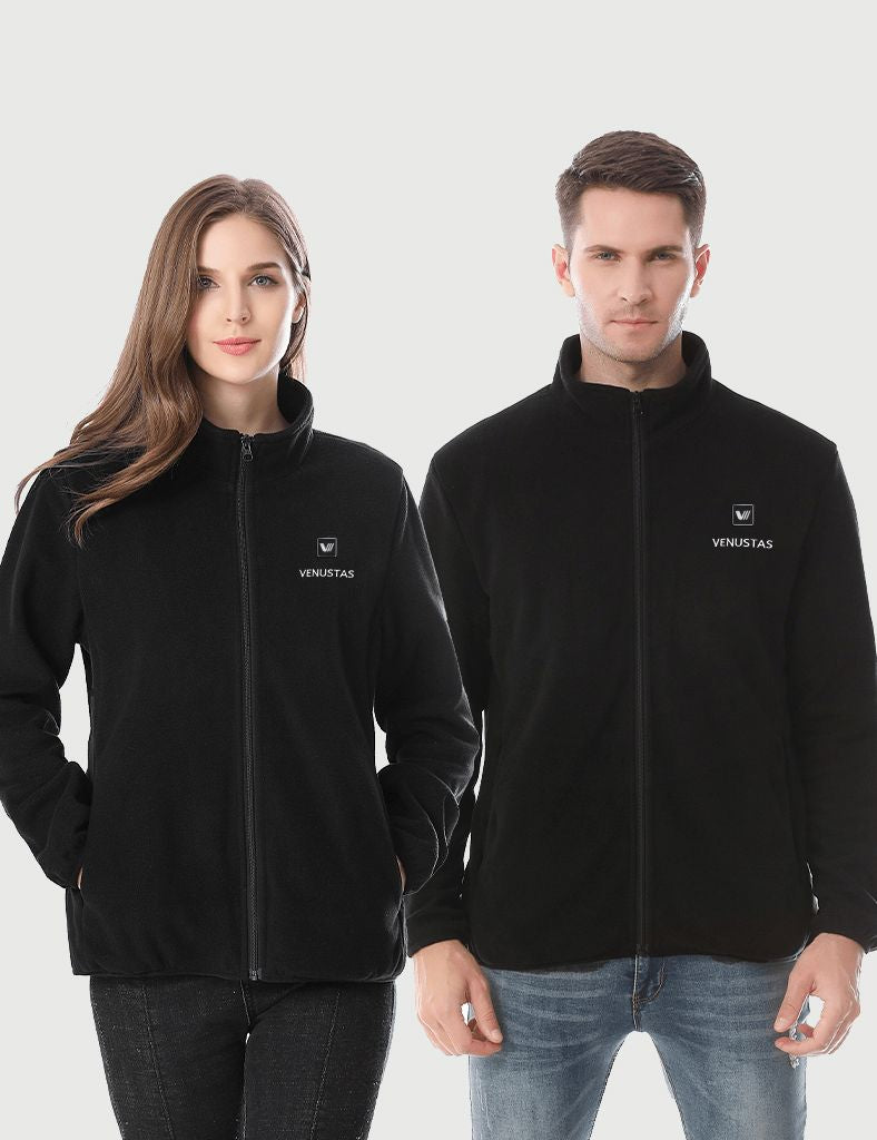 [Bundle] Zipper up Men's & Women's Heated Fleece Jacket 7.4V by Venustas, black 7.4V heated fleece zip-up.