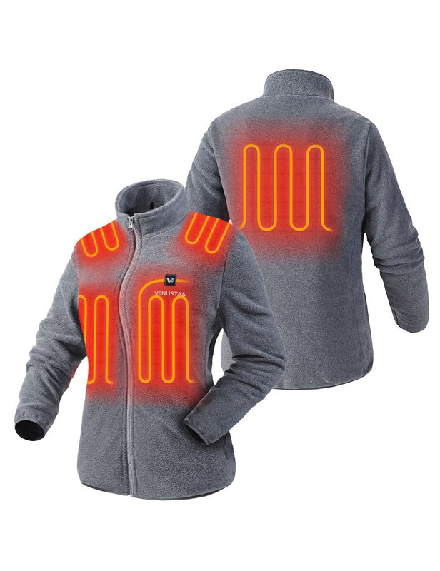 [Open Box] Zipper up Heated Fleece Jacket for Women 7.4V, W2136