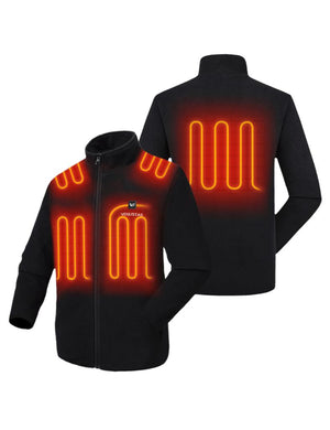 [Open Box] Zipper up Heated Fleece Jacket for Men 7.4V,M2136 hover
